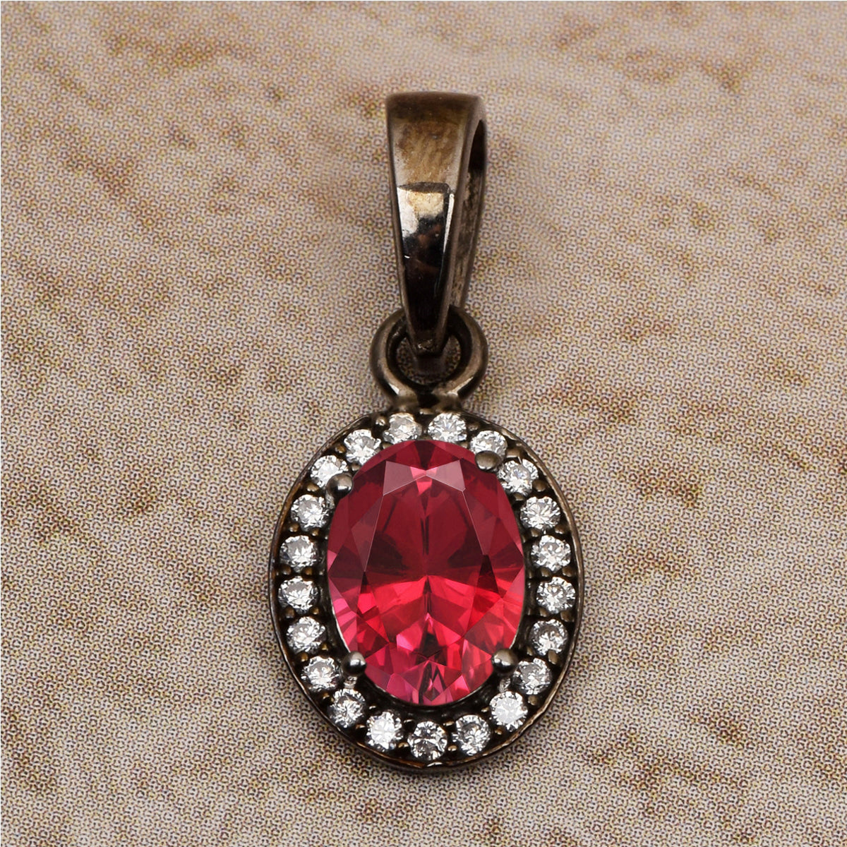 Black Plated Multi Choice Gemstone Pendant