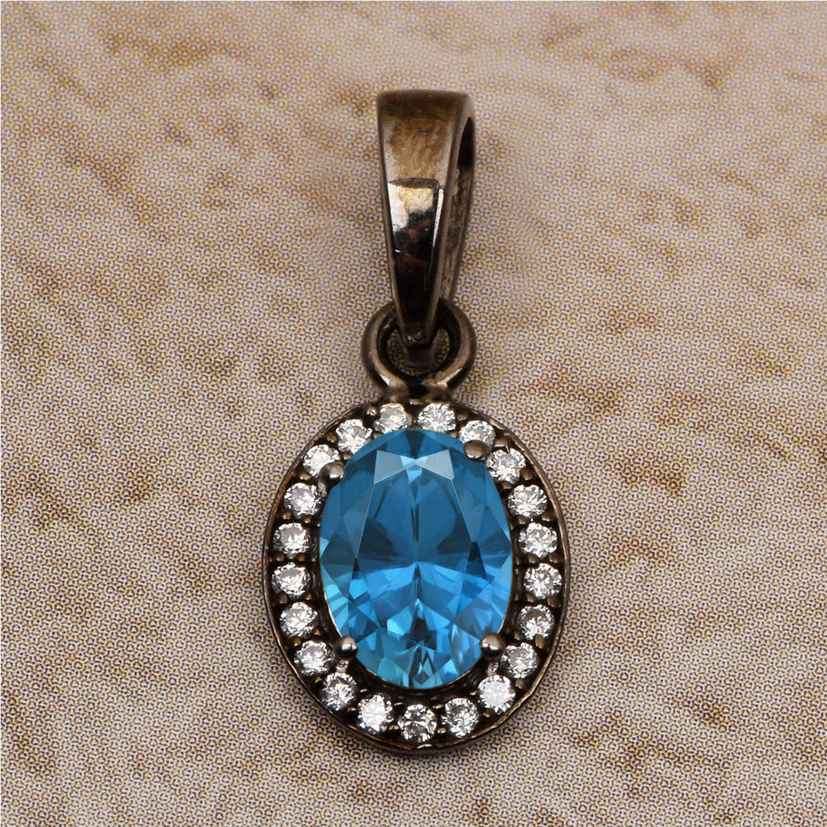 Black Plated Multi Choice Gemstone Pendant