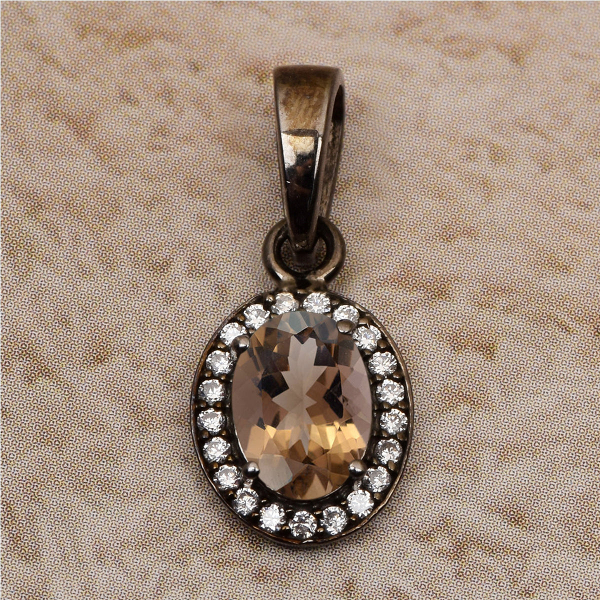Black Plated Multi Choice Gemstone Pendant