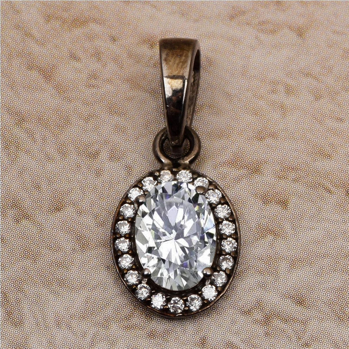 Black Plated Multi Choice Gemstone Pendant