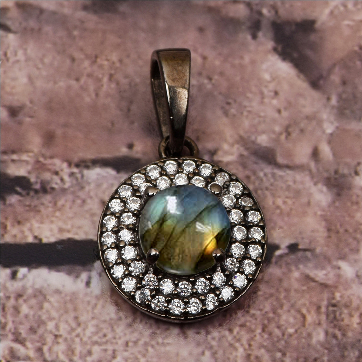 Round Disc Multi Choice Gemstone Pendant