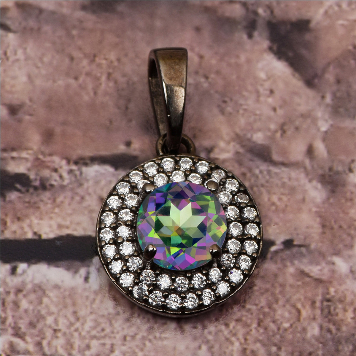 Round Disc Multi Choice Gemstone Pendant