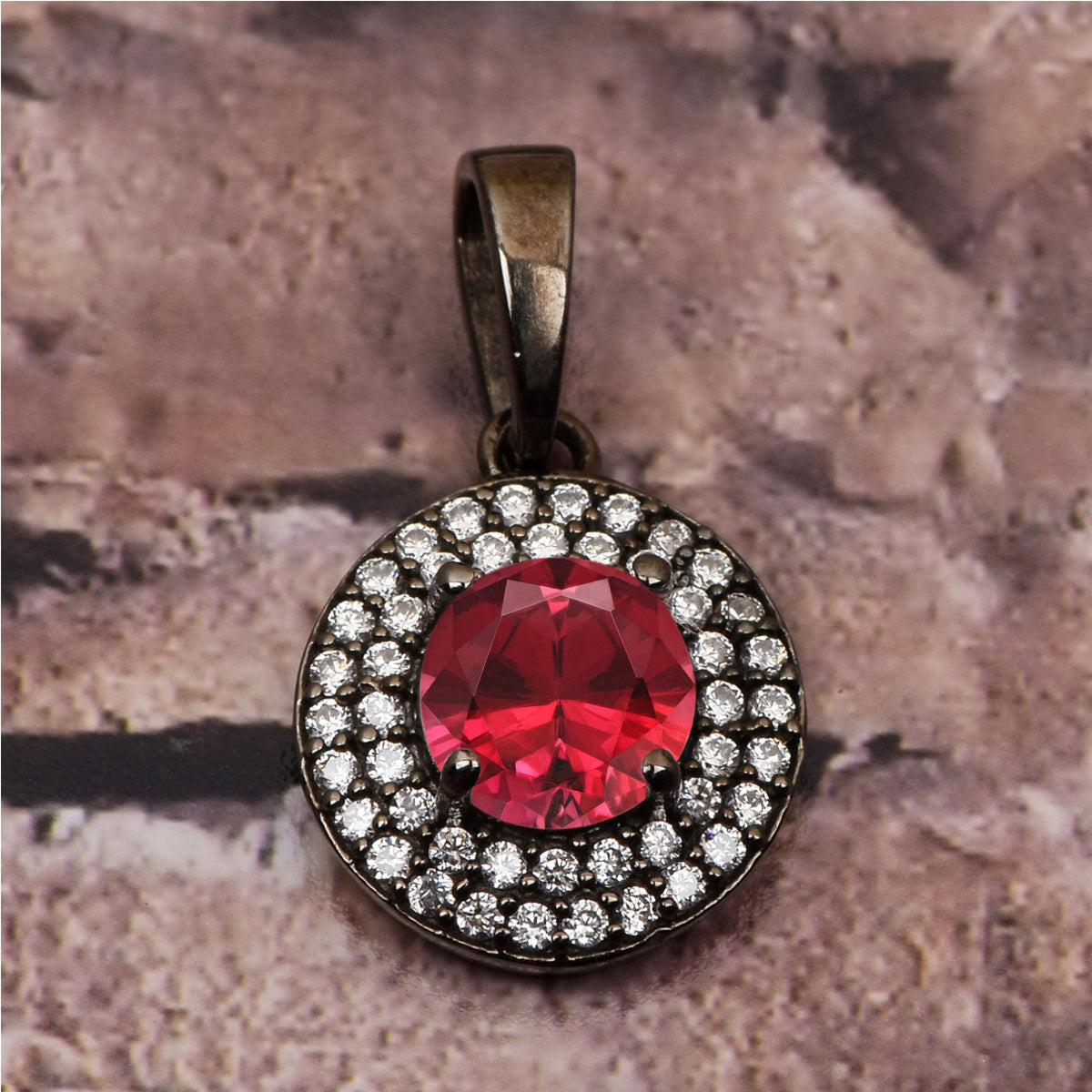 Round Disc Multi Choice Gemstone Pendant