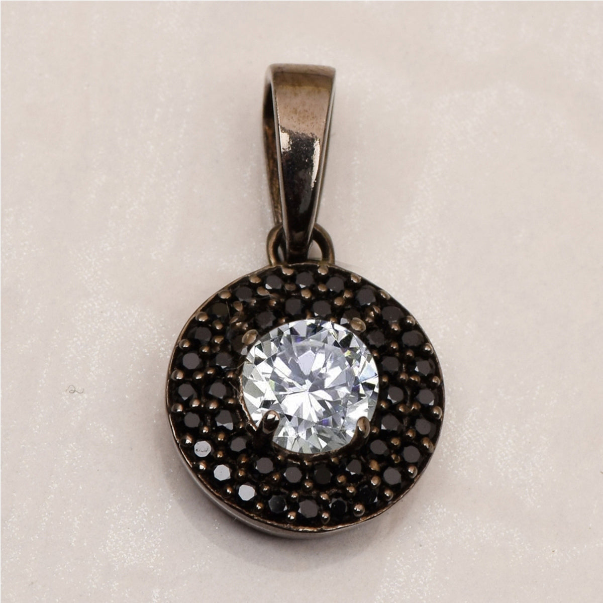 Round Disc Black Spinel Multi Choice Gemstone Pendant