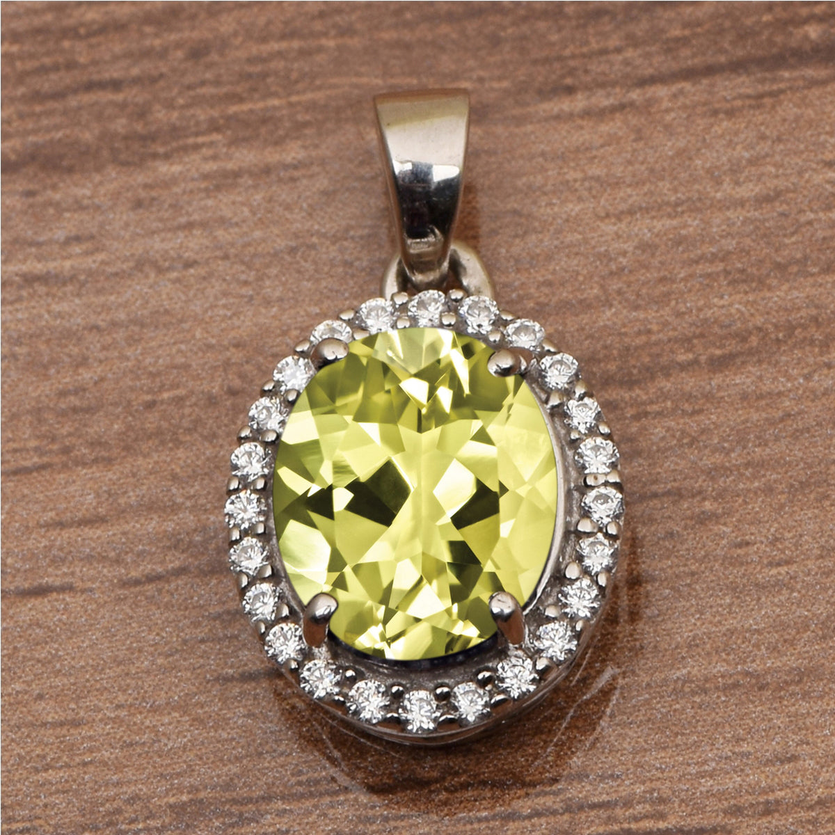 Oval Shape Solitaire Multi Choice Gemstone Pendant