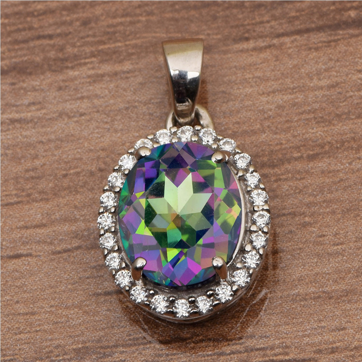 Oval Shape Solitaire Multi Choice Gemstone Pendant