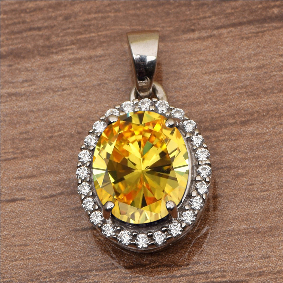 Oval Shape Solitaire Multi Choice Gemstone Pendant
