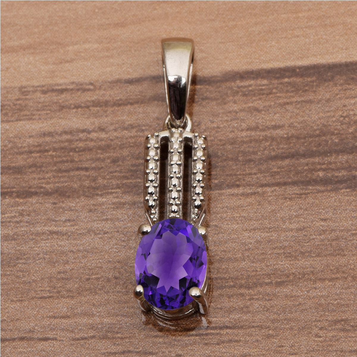 Tear Drop Three Line Multi Choice Gemstone Pendant