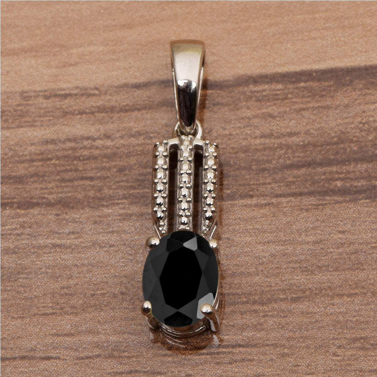 Tear Drop Three Line Multi Choice Gemstone Pendant