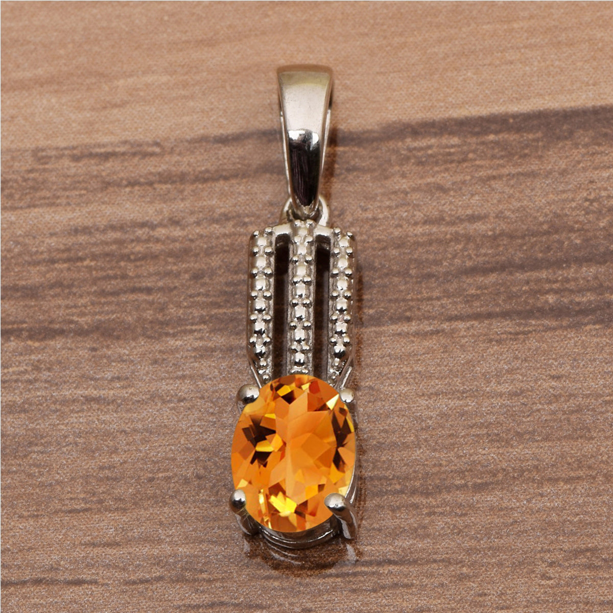 Tear Drop Three Line Multi Choice Gemstone Pendant
