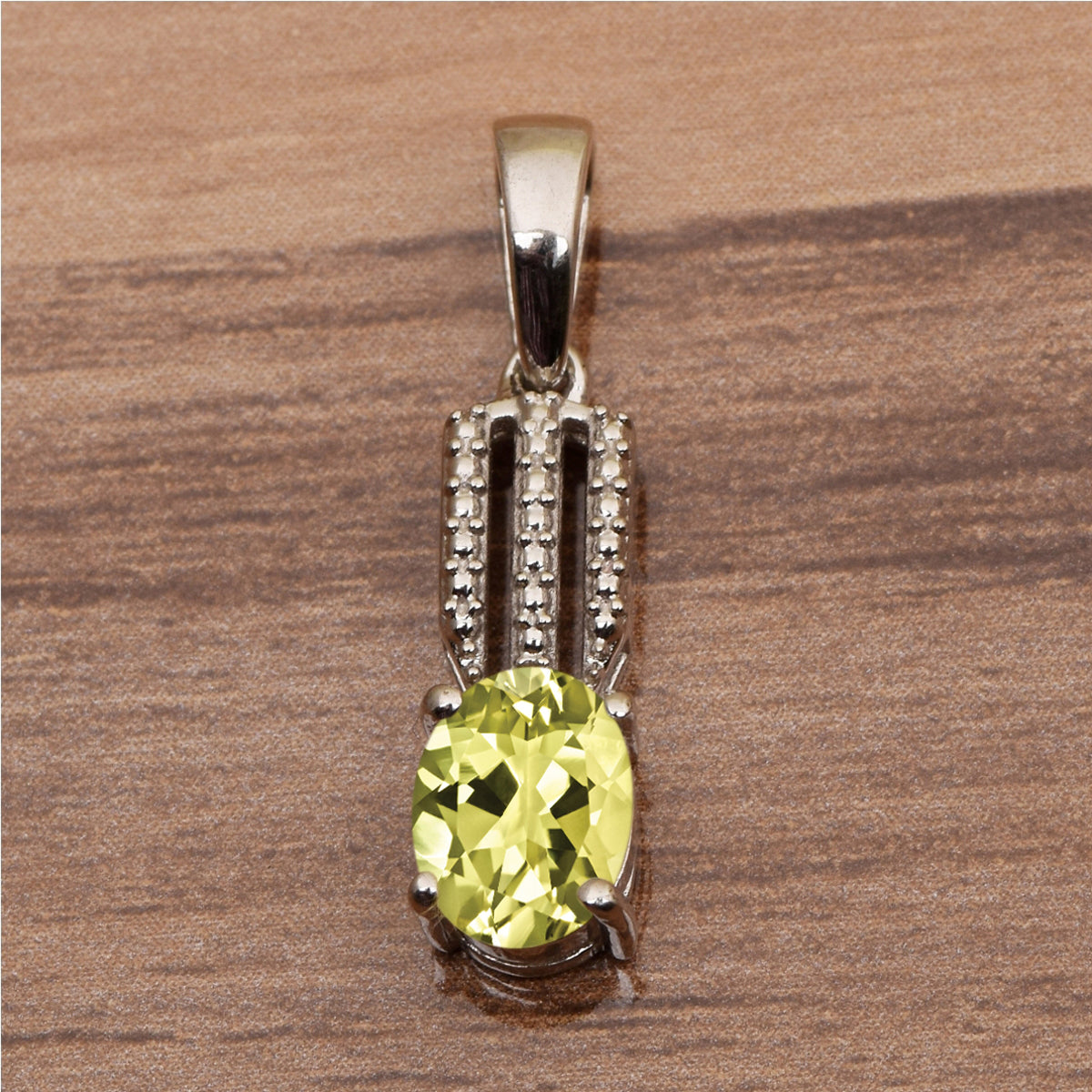 Tear Drop Three Line Multi Choice Gemstone Pendant