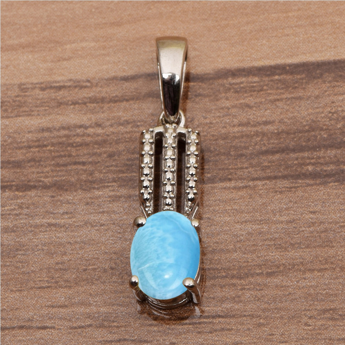 Tear Drop Three Line Multi Choice Gemstone Pendant
