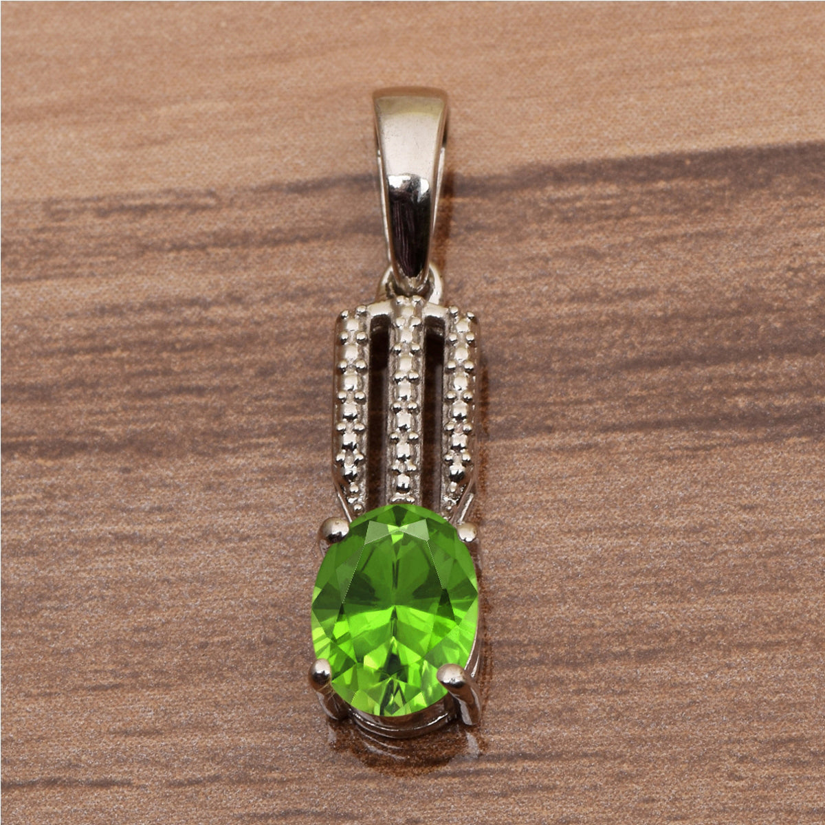 Tear Drop Three Line Multi Choice Gemstone Pendant