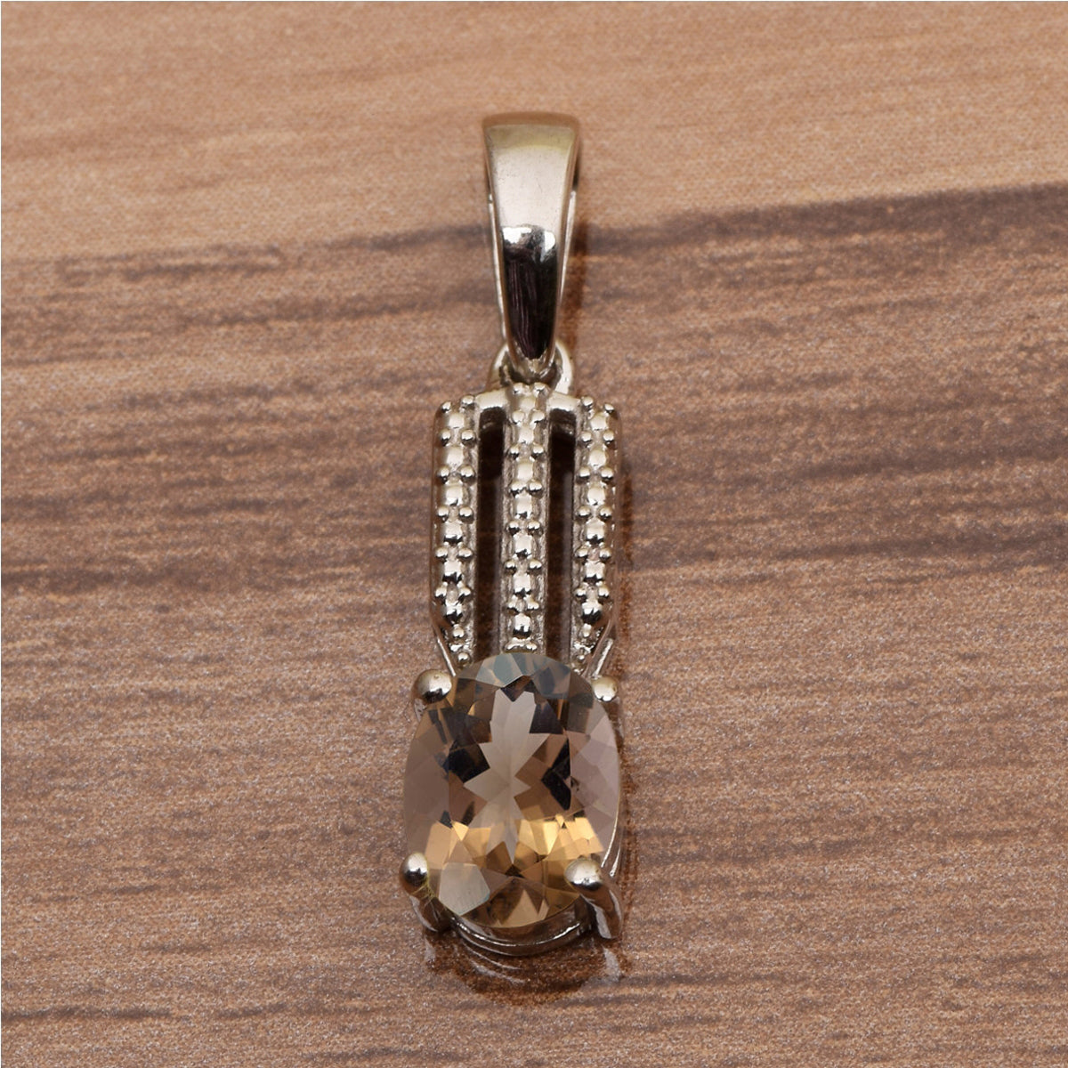 Tear Drop Three Line Multi Choice Gemstone Pendant