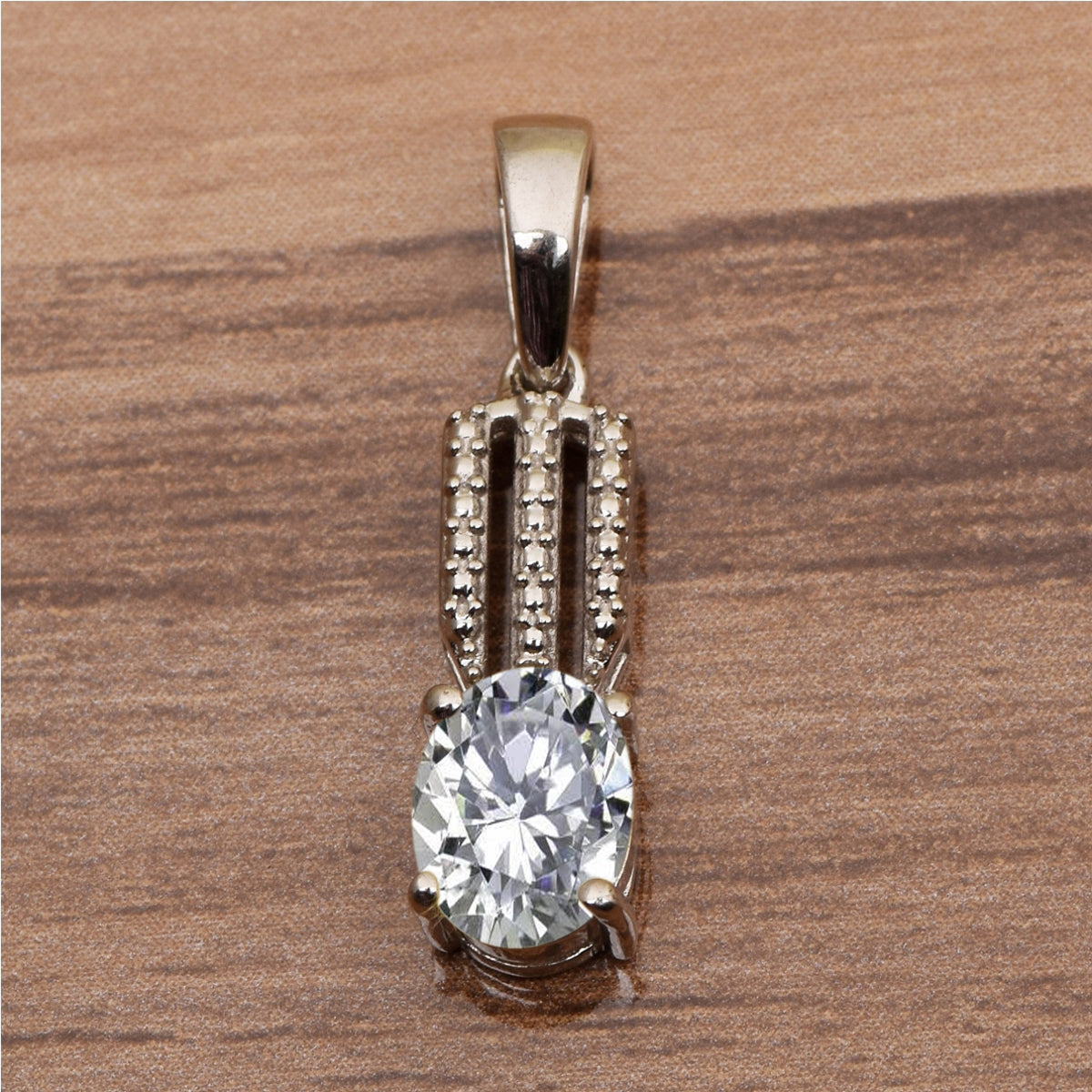 Tear Drop Three Line Multi Choice Gemstone Pendant