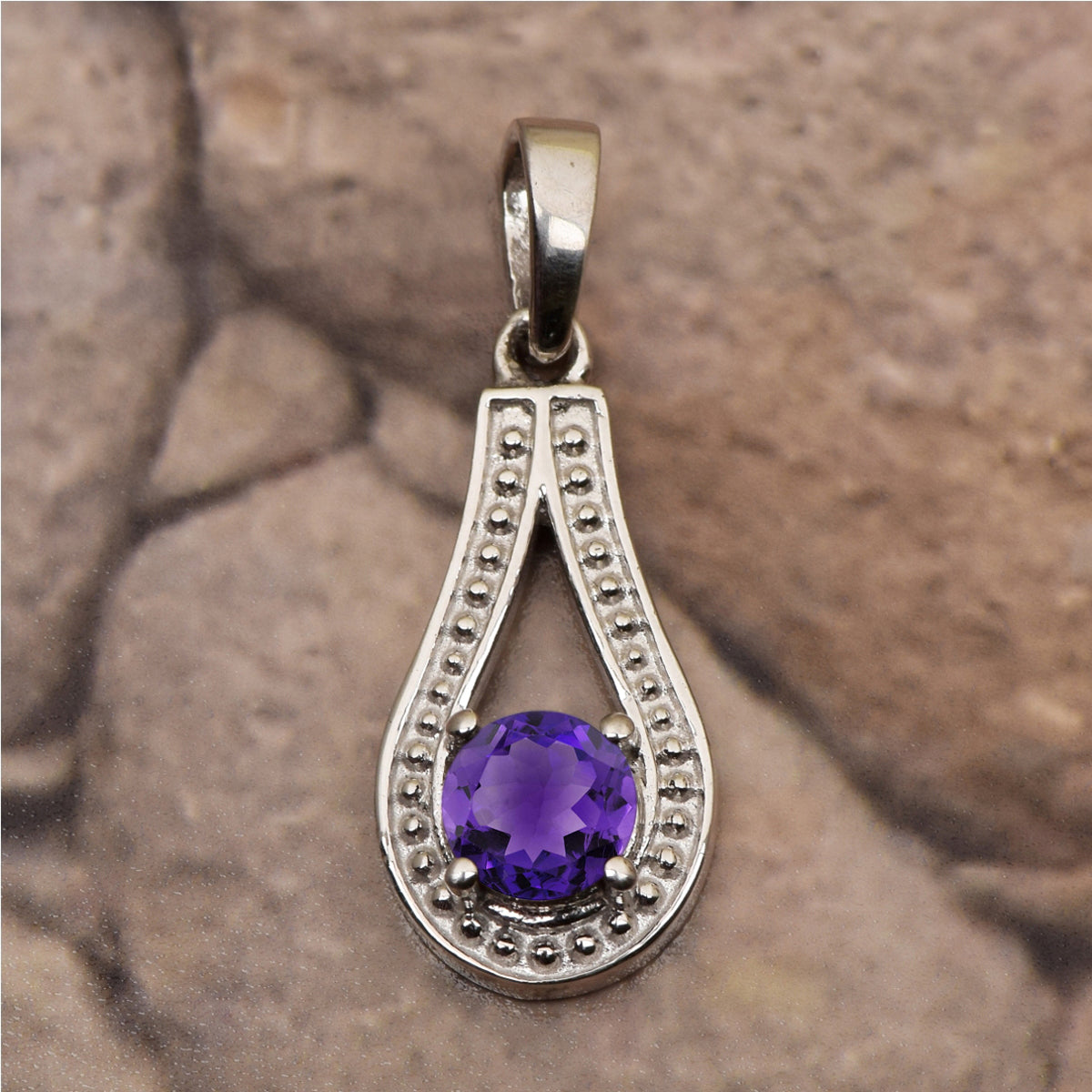 Tear Drop Round Multi Choice Gemstone Pendant