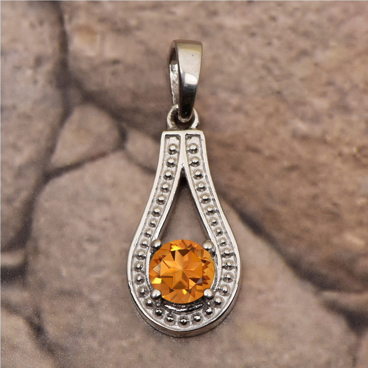 Tear Drop Round Multi Choice Gemstone Pendant