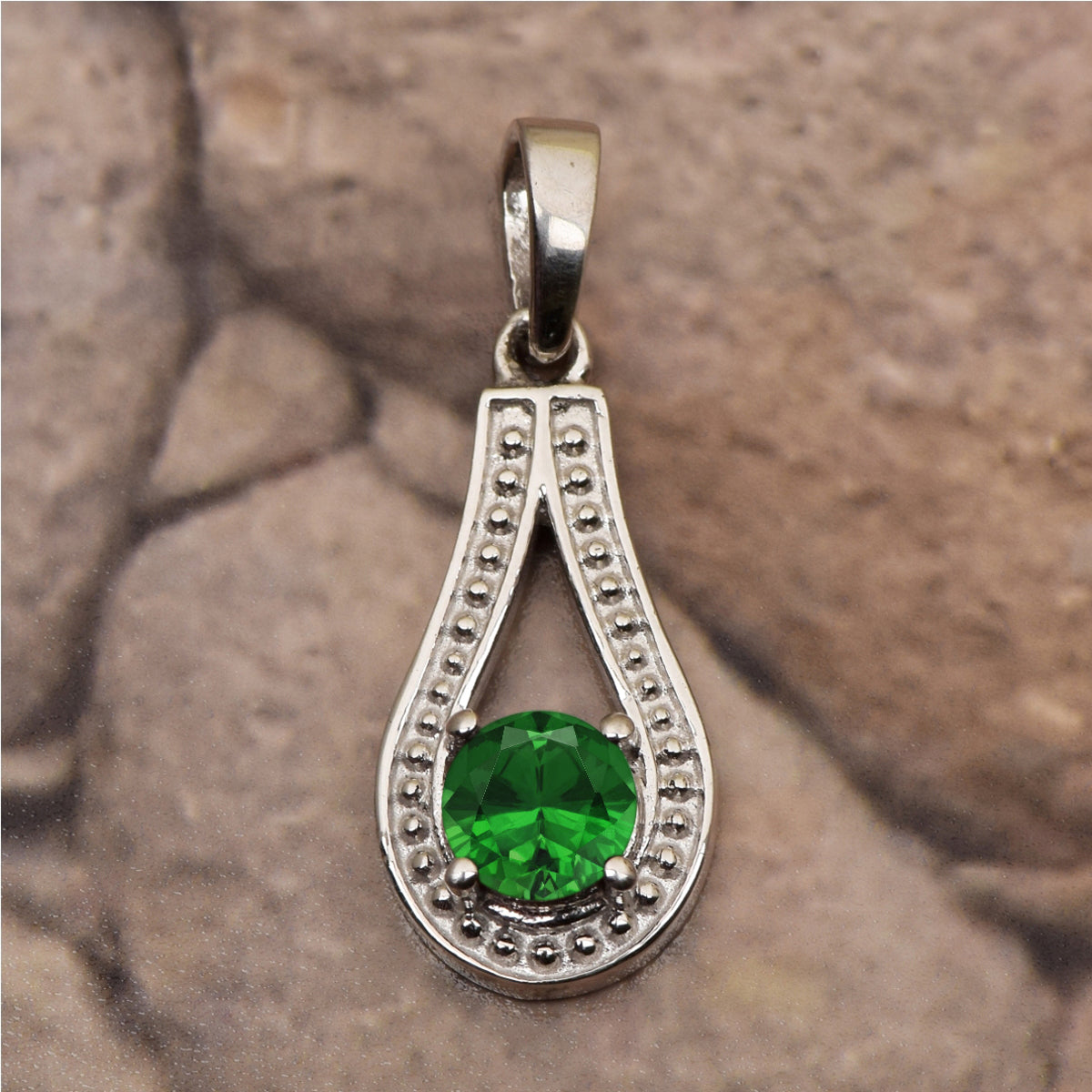 Tear Drop Round Multi Choice Gemstone Pendant