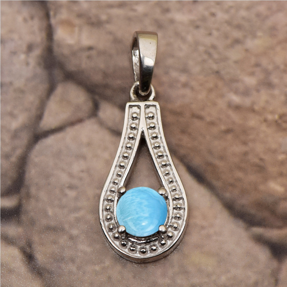 Tear Drop Round Multi Choice Gemstone Pendant