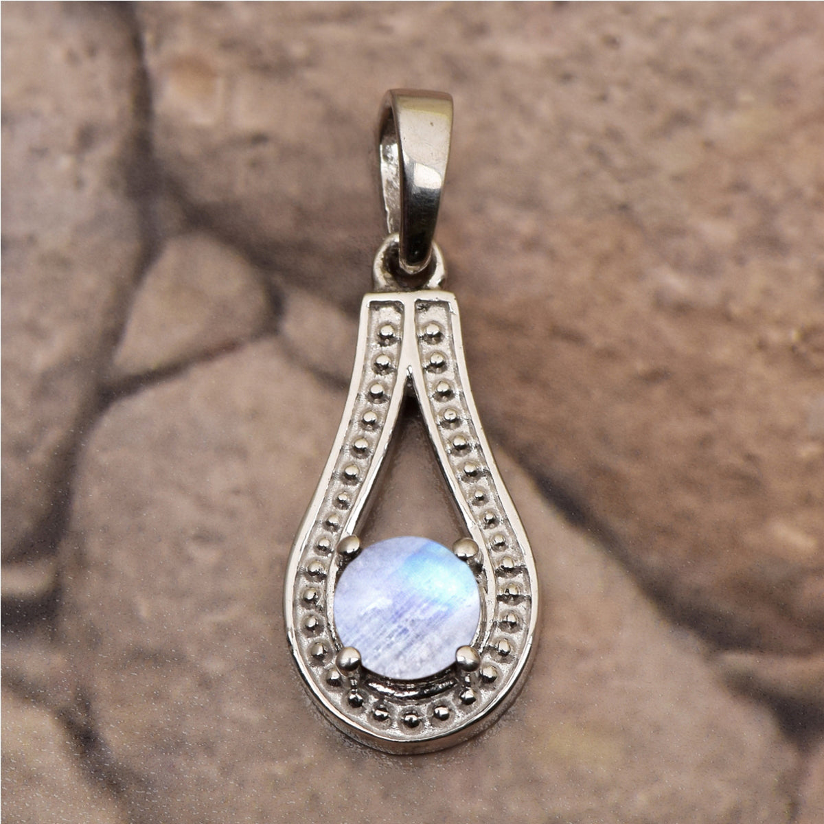Tear Drop Round Multi Choice Gemstone Pendant