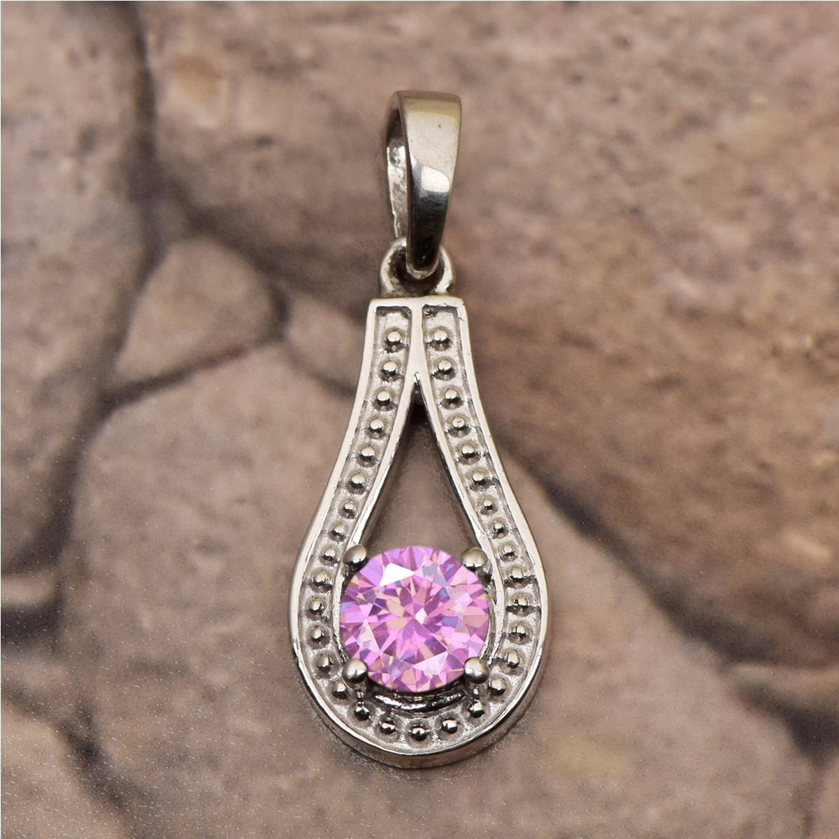 Tear Drop Round Multi Choice Gemstone Pendant