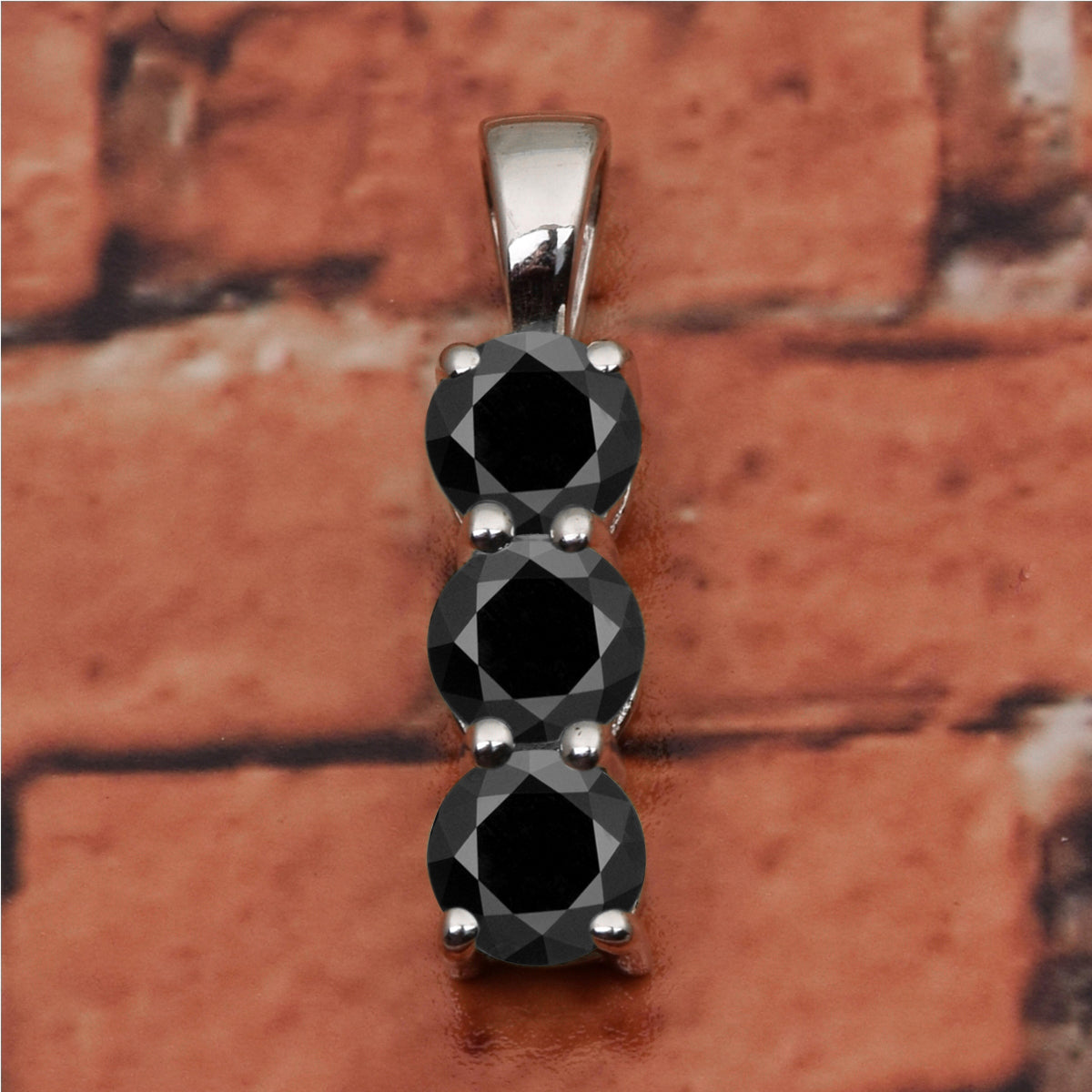 Three Round Stone Multi Choice Gemstone Pendant