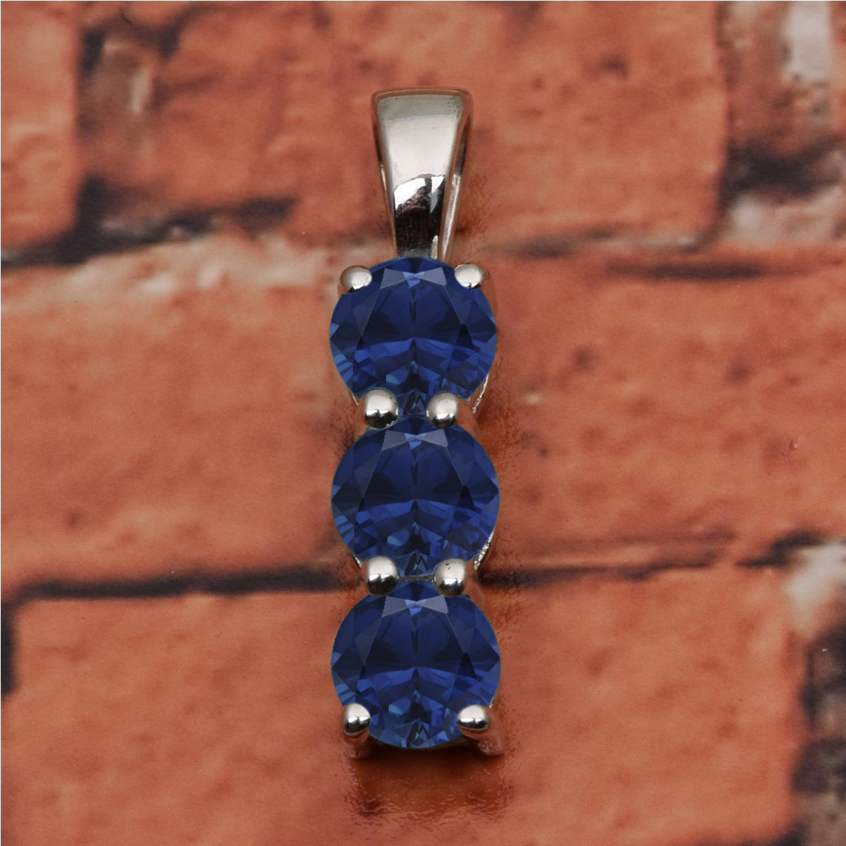 Three Round Stone Multi Choice Gemstone Pendant