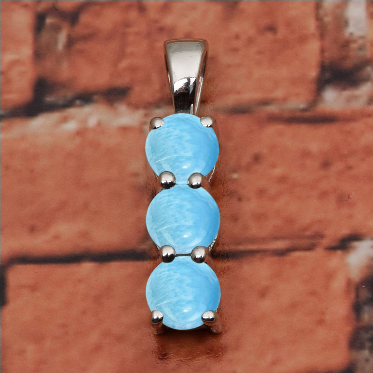 Three Round Stone Multi Choice Gemstone Pendant