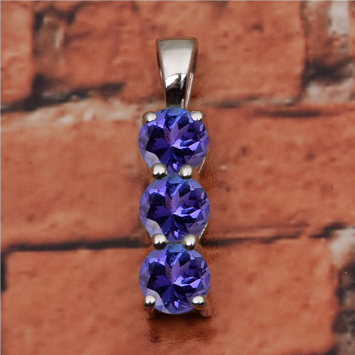 Three Round Stone Multi Choice Gemstone Pendant