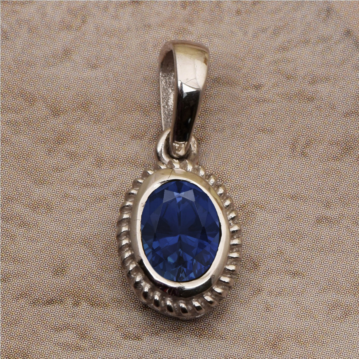 Oval Braided Style Multi Choice Gemstone Pendant