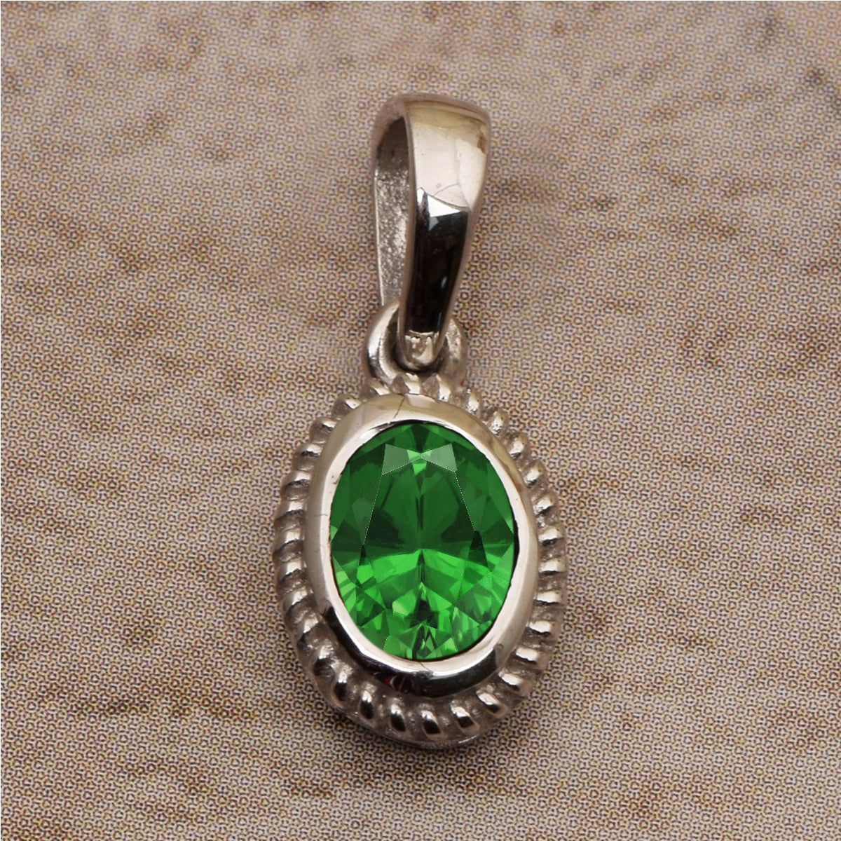 Oval Braided Style Multi Choice Gemstone Pendant
