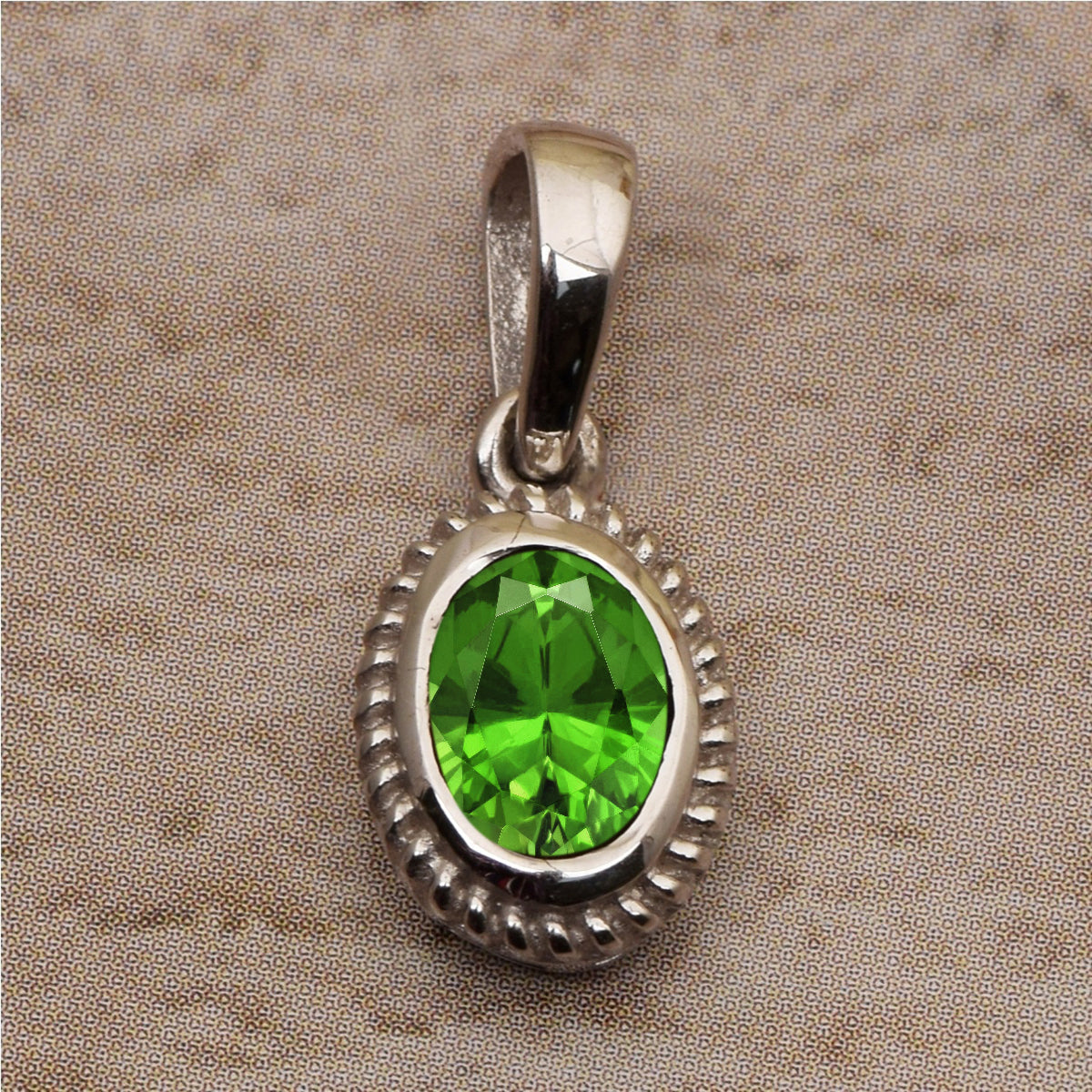 Oval Braided Style Multi Choice Gemstone Pendant