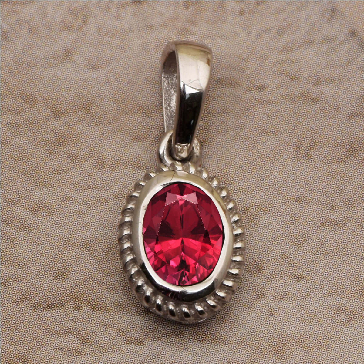 Oval Braided Style Multi Choice Gemstone Pendant