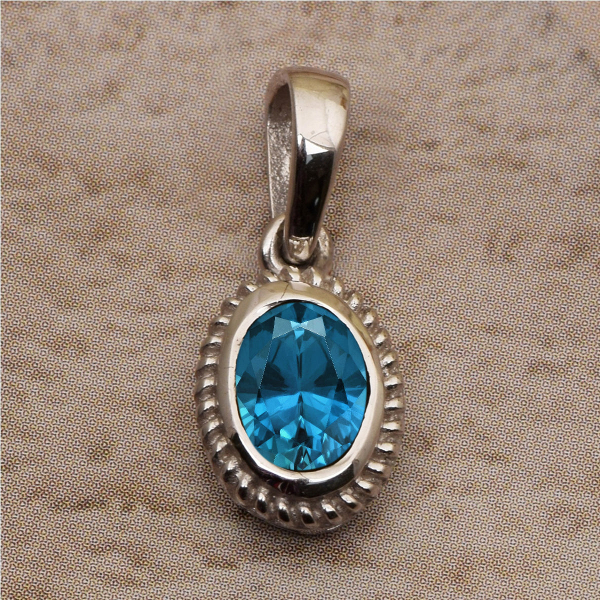 Oval Braided Style Multi Choice Gemstone Pendant