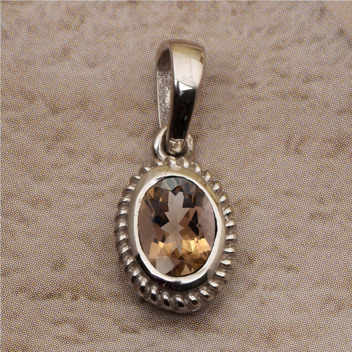Oval Braided Style Multi Choice Gemstone Pendant