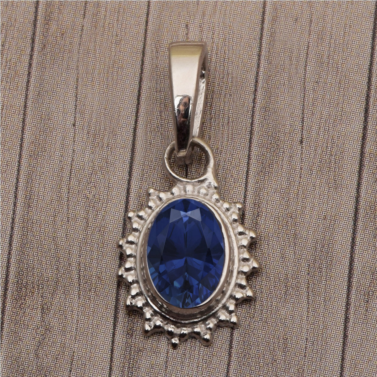 Solitaire Oval Cut Multi Choice Gemstone Pendant