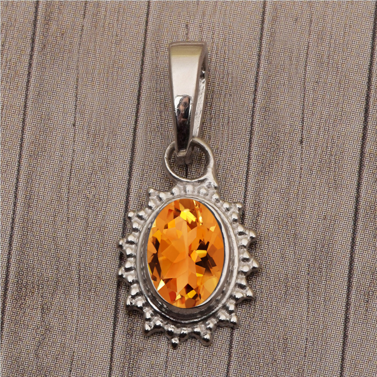 Solitaire Oval Cut Multi Choice Gemstone Pendant