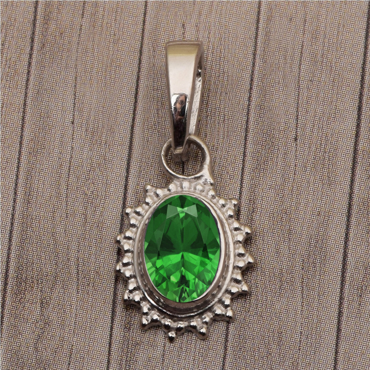 Solitaire Oval Cut Multi Choice Gemstone Pendant