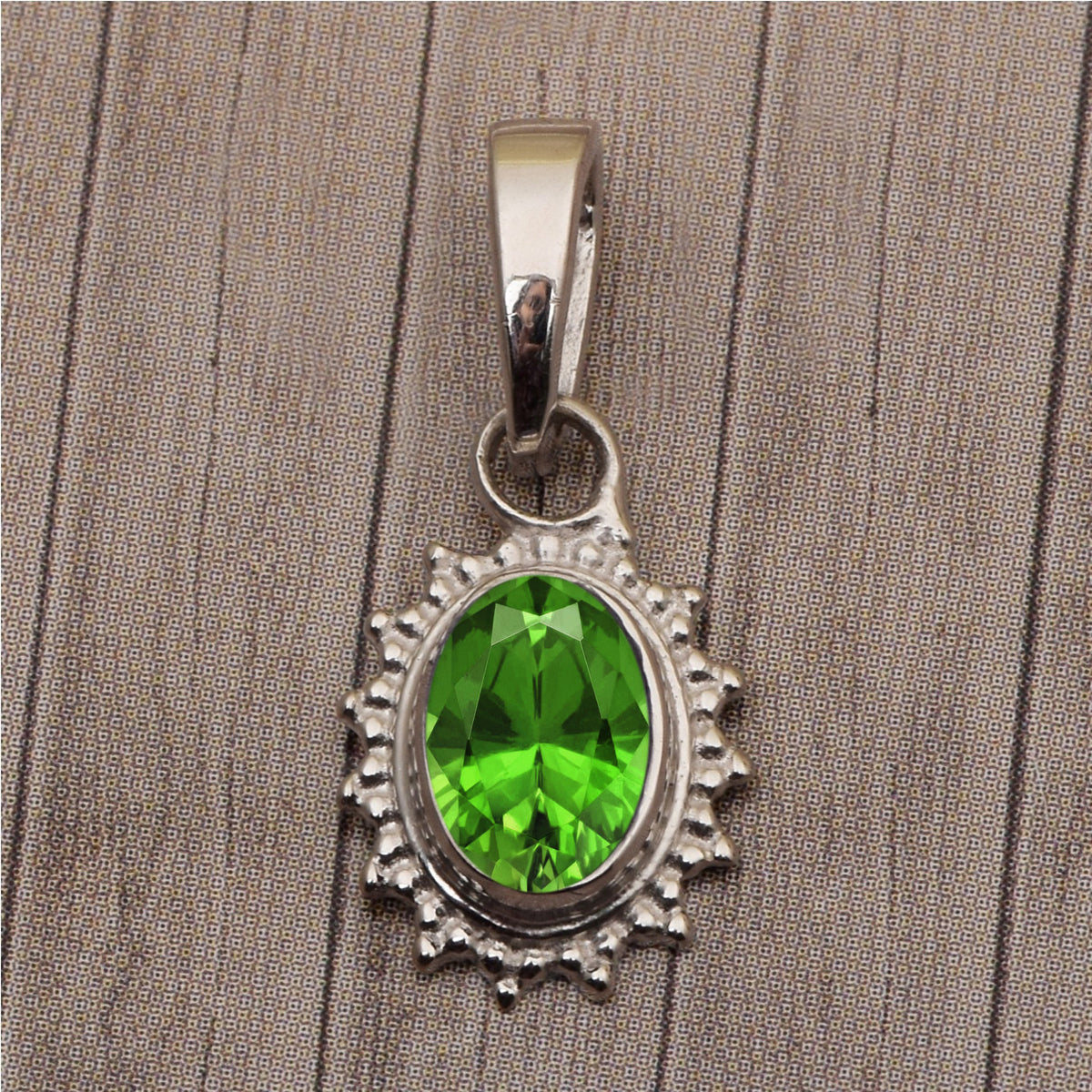 Solitaire Oval Cut Multi Choice Gemstone Pendant