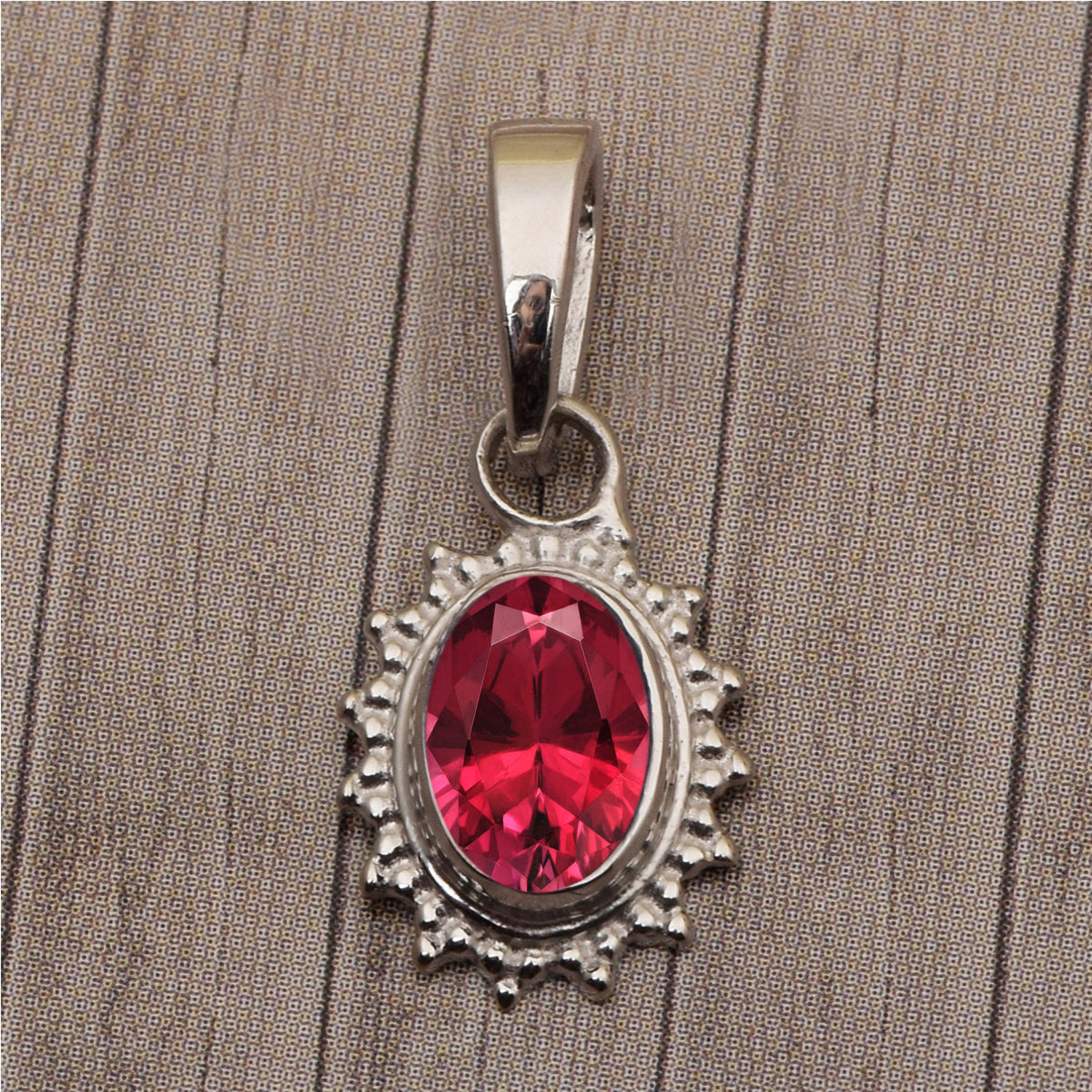 Solitaire Oval Cut Multi Choice Gemstone Pendant
