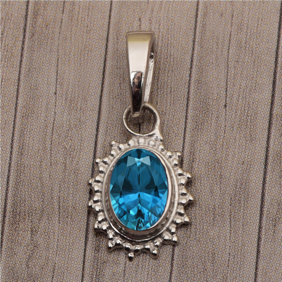 Solitaire Oval Cut Multi Choice Gemstone Pendant