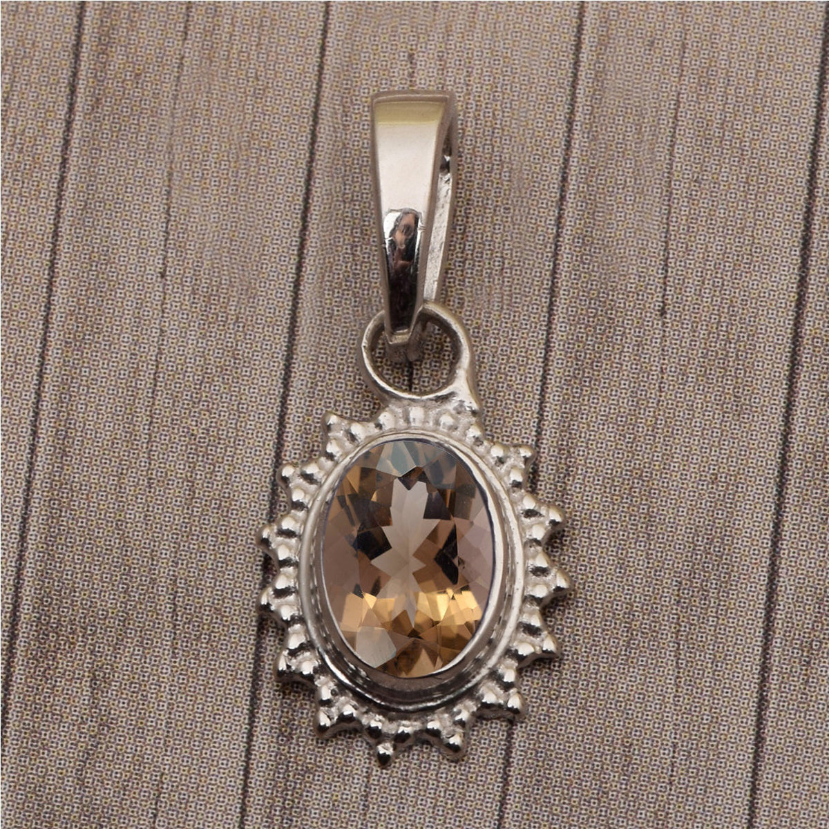 Solitaire Oval Cut Multi Choice Gemstone Pendant