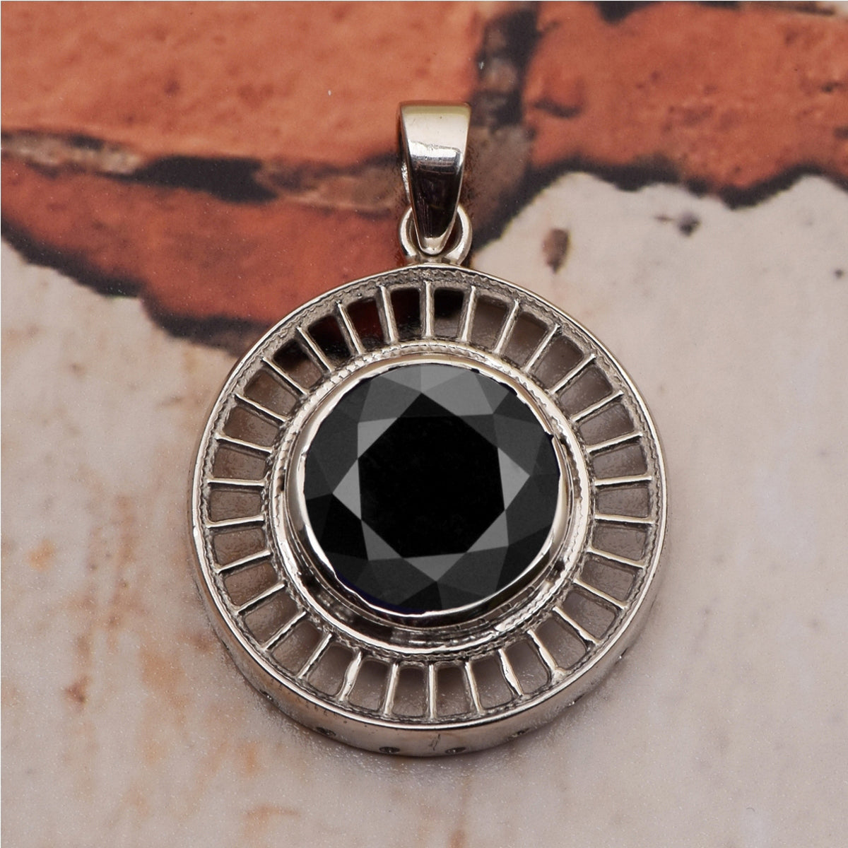 Round Disc Multi Choice Gemstone Pendant