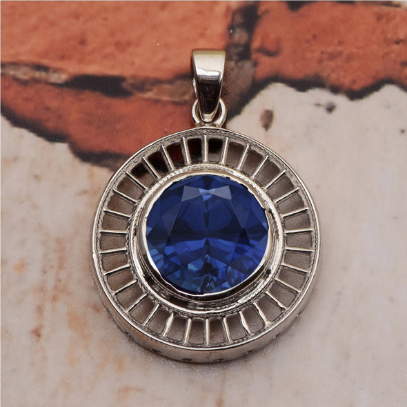 Round Disc Multi Choice Gemstone Pendant