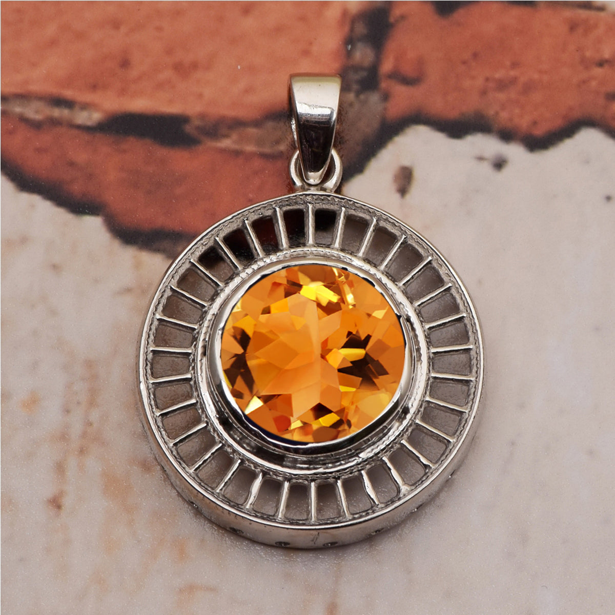Round Disc Multi Choice Gemstone Pendant