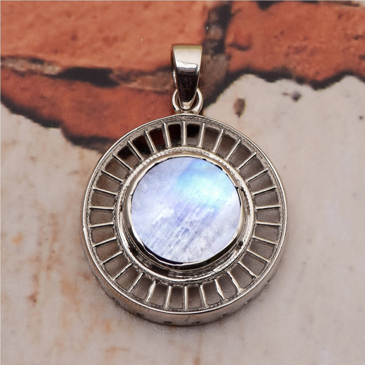 Round Disc Multi Choice Gemstone Pendant