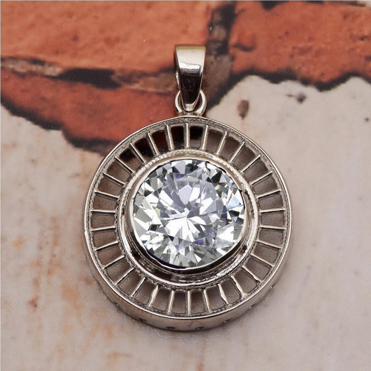 Round Disc Multi Choice Gemstone Pendant