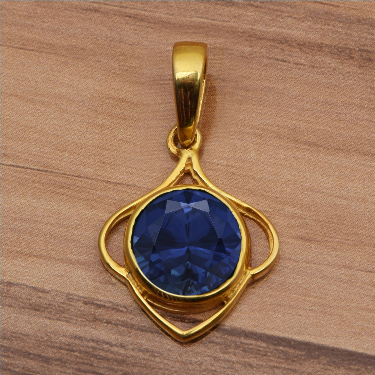 Celtic Style Round Cut Multi Choice Gemstone Pendant