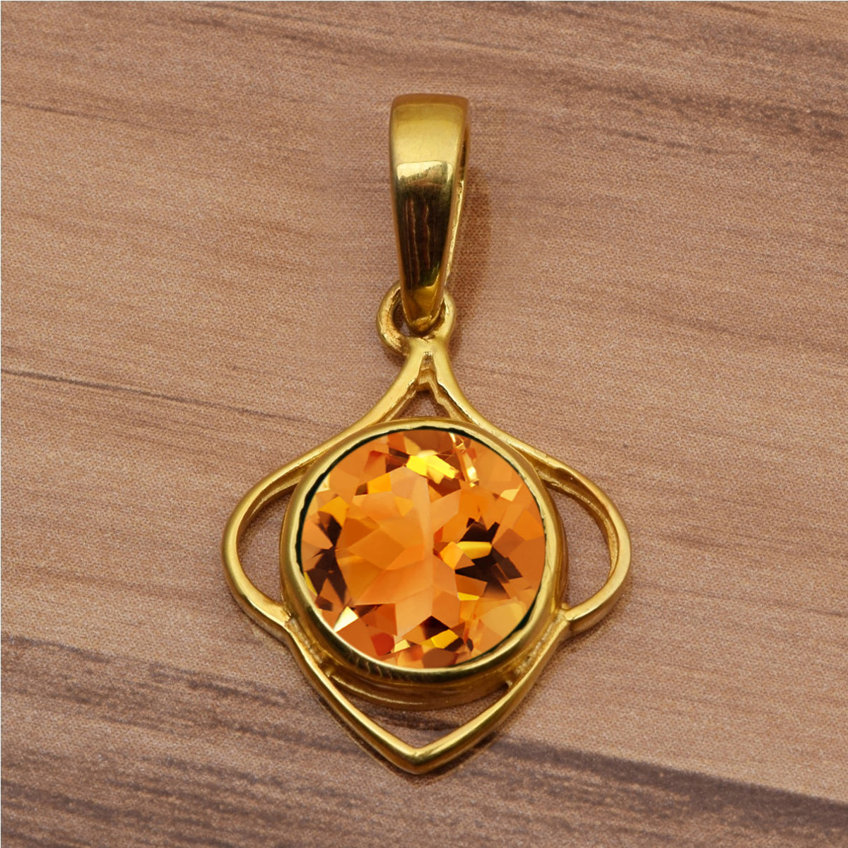 Celtic Style Round Cut Multi Choice Gemstone Pendant