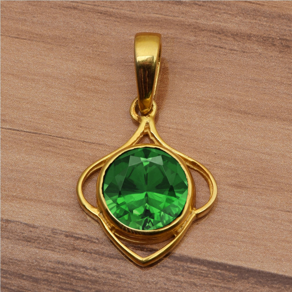 Celtic Style Round Cut Multi Choice Gemstone Pendant